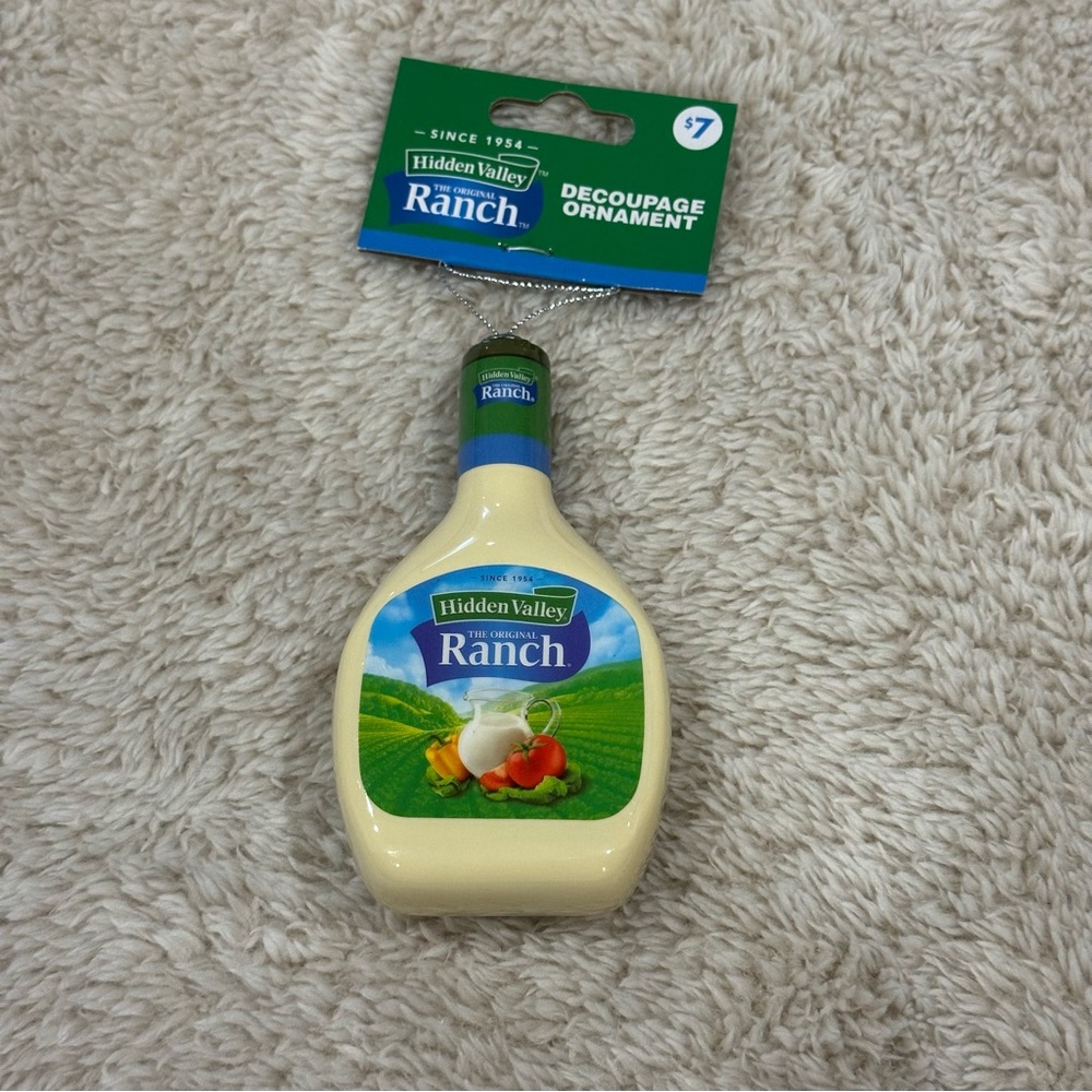 NWT hidden valley ranch bottle christmas ornament